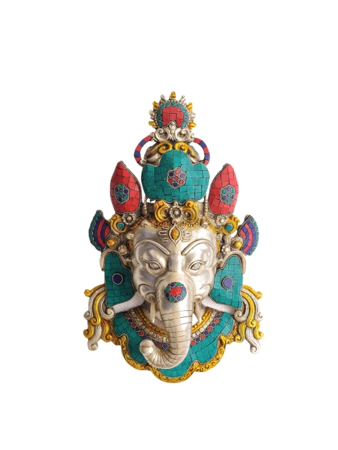 

Exotic India Blue Ganesha Wall Hanging Mask