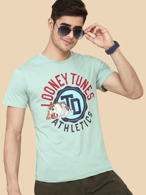 

Free Authority Men Green Looney Tunes Printed Pure Cotton T-Shirt