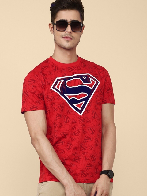 

Free Authority Men Red Typography Superman Cotton Printed T-shirt