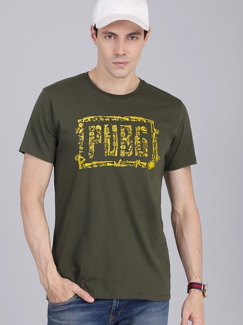 

Free Authority Men Green & Yellow Pubg Printed T-shirt