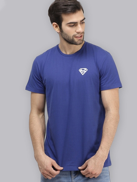 

Free Authority Men Blue Superman Printed T-shirt