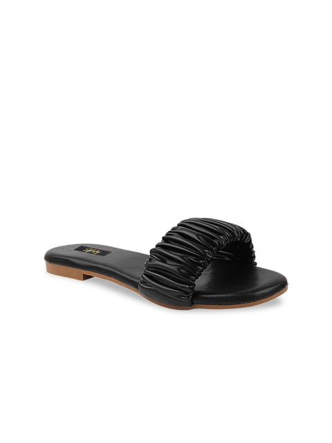 

Stylestry Women Black Open Toe Flats