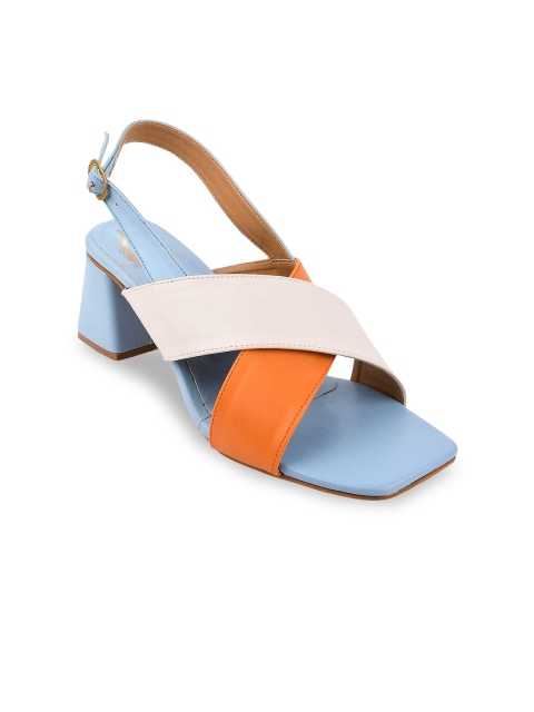 

Stylestry Blue Colourblocked Block Pumps