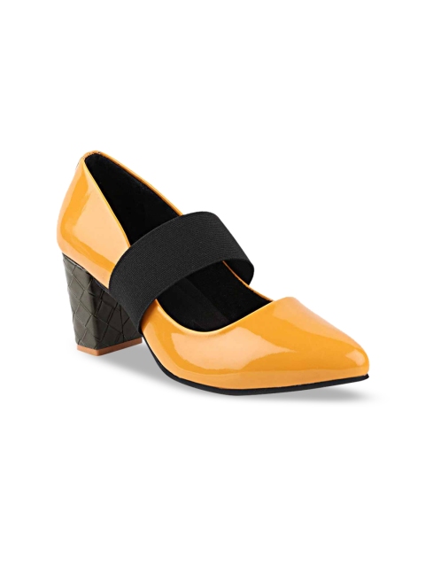 

Stylestry Women Yellow Block Pump Women
