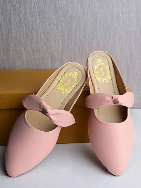 

Stylestry Women Pink Mules Flats
