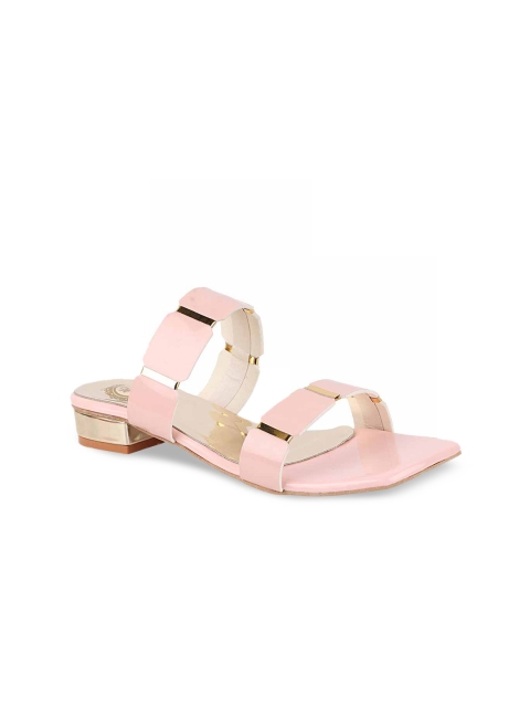 

Stylestry Pink Block Pumps with Buckles