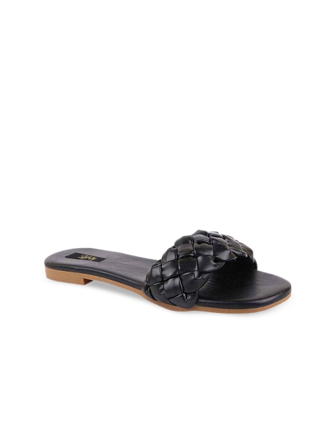 

Stylestry Women Black Open Toe Flats