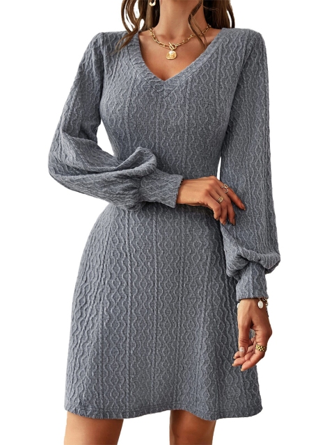 

La Aimee Women Grey Geometric Dress