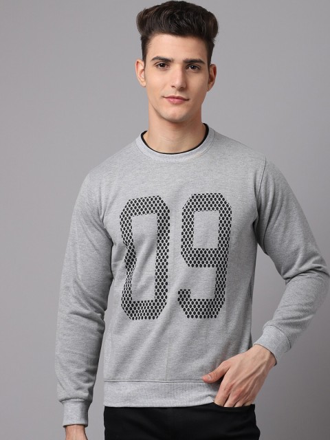 

Obaan Men Grey Printed Sweatshirt