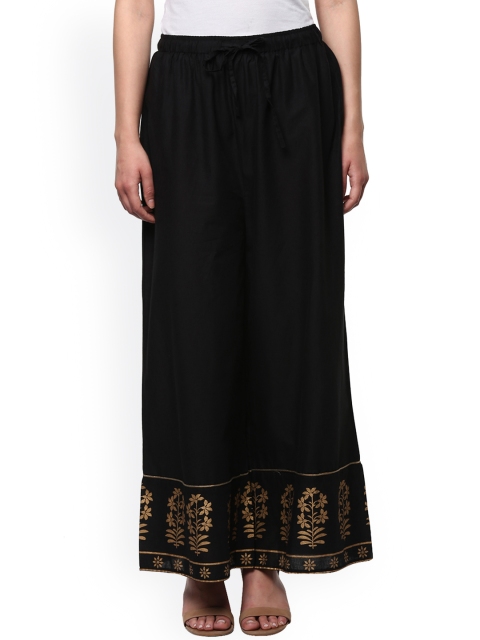 

Bhama Couture Women Black Solid Wide Leg Palazzos