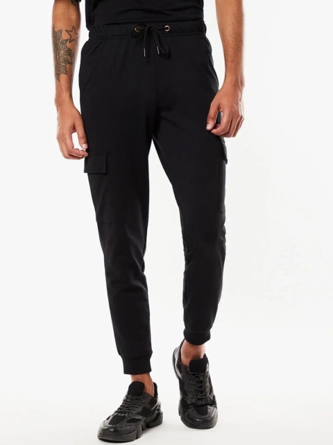 

Bewakoof Men Black Solid Cotton Jogger