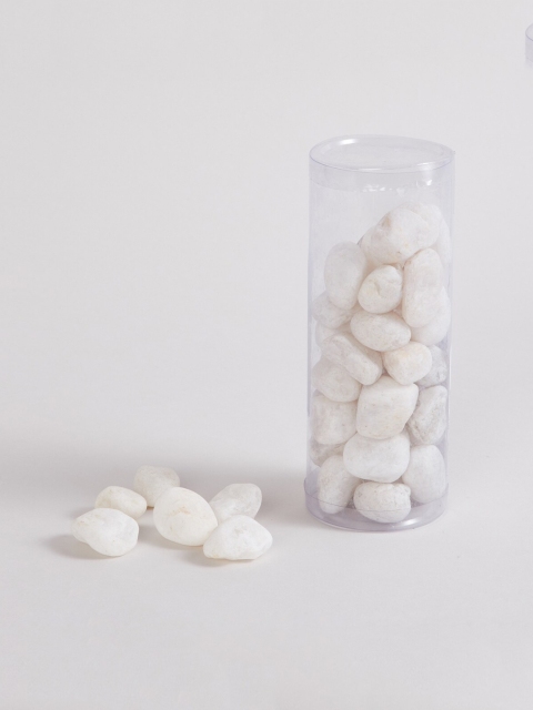 

Home Centre White Textured Natural Sea Shore Pebbles Box
