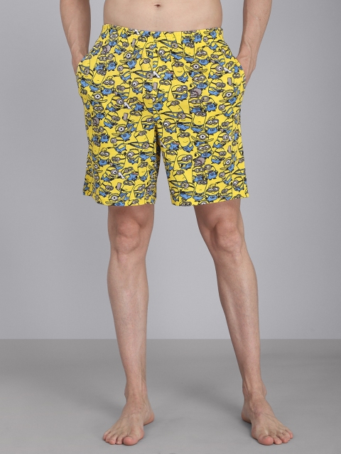 

Free Authority Men Yellow & Blue Minions Printed Boxers