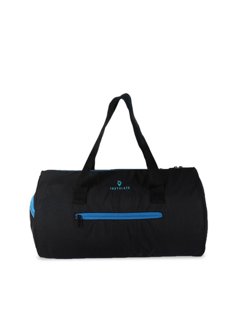 

TRAVALATE Black & Blue Solid Medium Sports or Gym Duffel Bag
