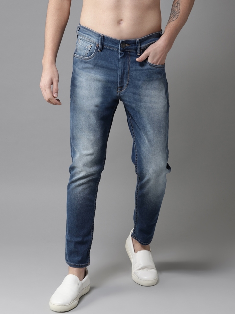 

Moda Rapido Men Navy Blue Slim Tapered Fit Mid-Rise Clean Look Stretchable Jeans