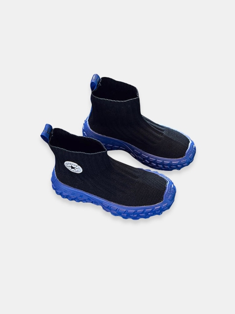 

Hopscotch Boys Blue PU High-Top Slip-On Sneakers