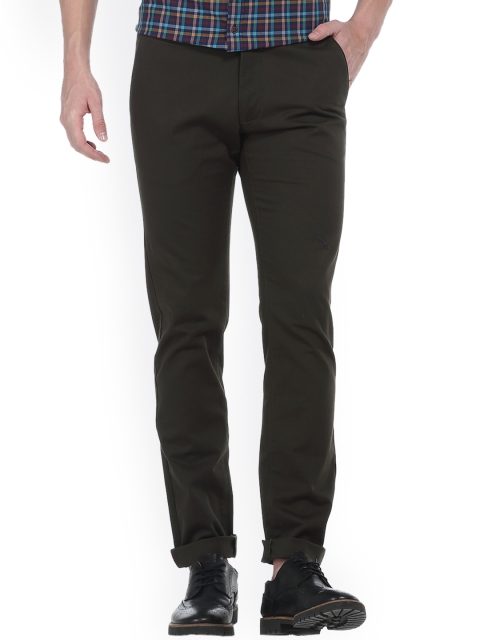 

Basics Men Brown Tapered Fit Solid Regular Trousers