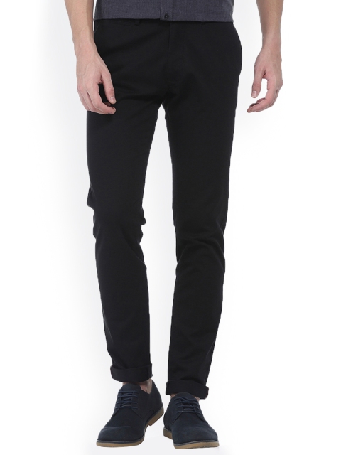 

Basics Men Black Tapered Fit Regular Trousers