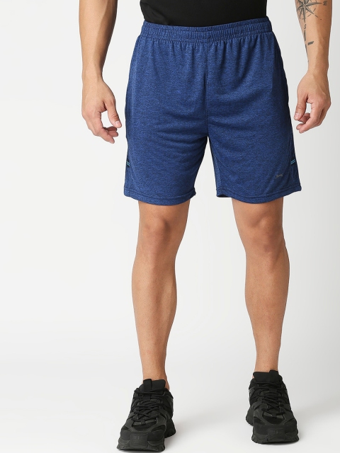 

Black Panther Men Navy Blue Solid Running Sports Shorts