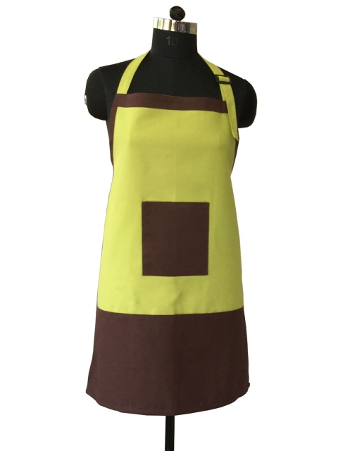 

Lushomes Brown & Green Colourblocked Kitchen Apron
