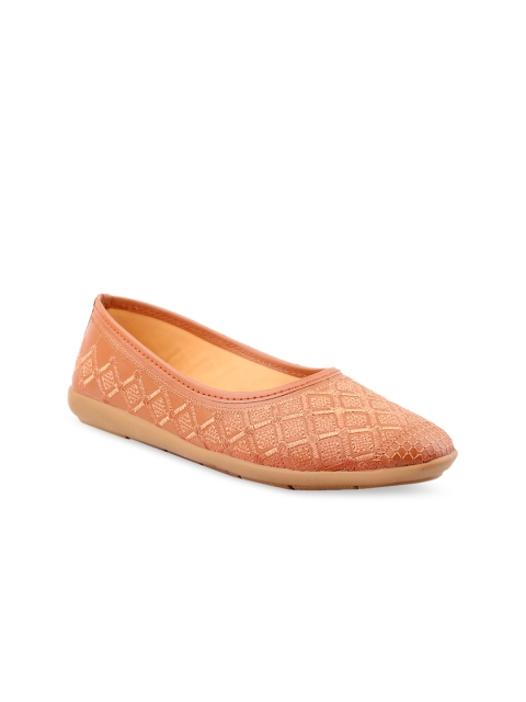 

Shozie Women Brown Embellished Ballerinas with Embroidered Flats