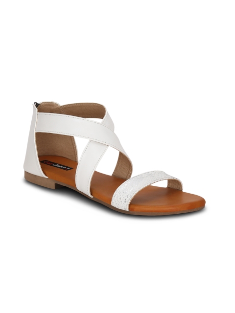 

Get Glamr Women White Solid Open-Toed Flats