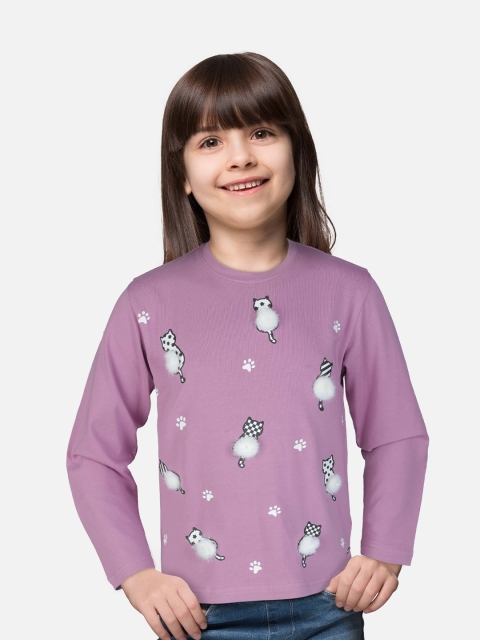 

Gini and Jony Girls Purple Print Top