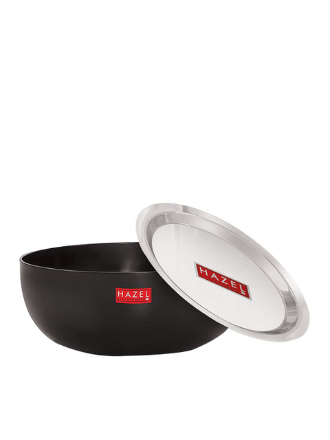 

HAZEL Black Hard Anodised Aluminum Kadai with Lid