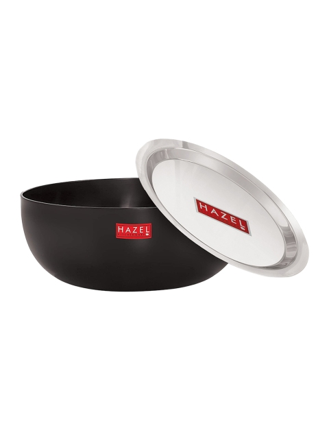 

HAZEL Black Solid Aluminium Tasra With Lid