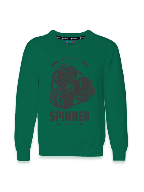 

KYDA KIDS Boys Green Printed Sweatshirt