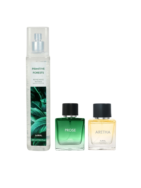 

Ajmal Set Of 3 Primitive Forests, Prose & Aretha Perfumes 400ml, Yellow