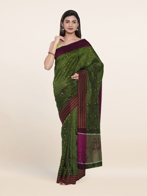 

Pothys Green & Maroon Pure Cotton Saree