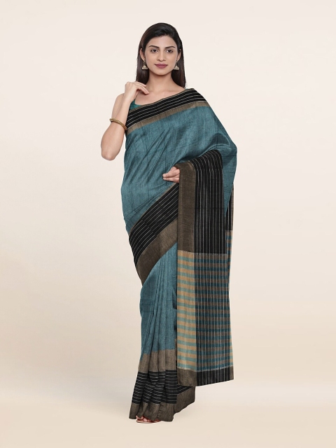 

Pothys Blue & Black Pure Cotton Saree