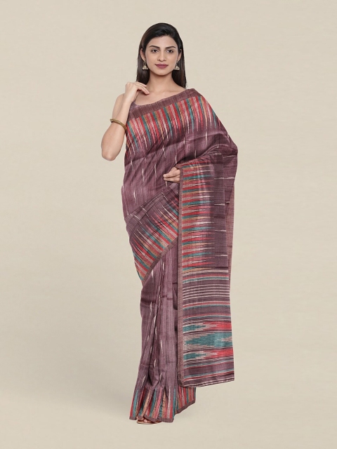 

Pothys Mauve & Pink Jute Silk Saree