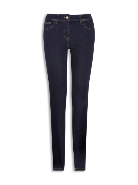 

next Women Blue Slim Fit Mid-Rise Clean Look Jeans