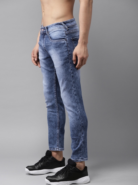 

HERE&NOW Men Blue Ankle Length Mid-Rise Skinny Fit Clean Look Stretchable Jeans