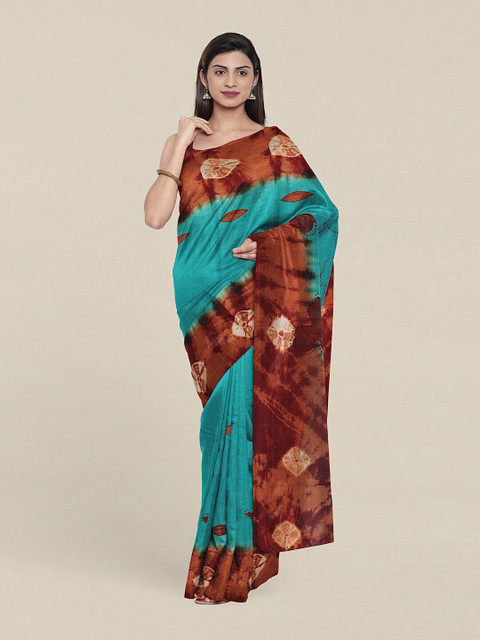 

Pothys Blue & White Batik Pure Cotton Saree