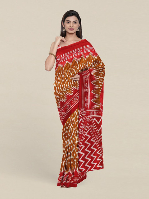 

Pothys Brown & White Pure Cotton Saree