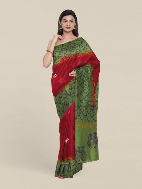 

Pothys Purple & White Batik Pure Cotton Saree