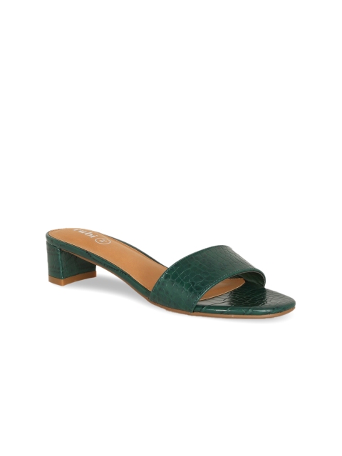 

rubi Women Green PU Block Sandals