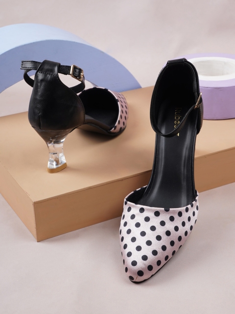 

Rubeezz Silver-Toned Printed Party Wedge Pumps