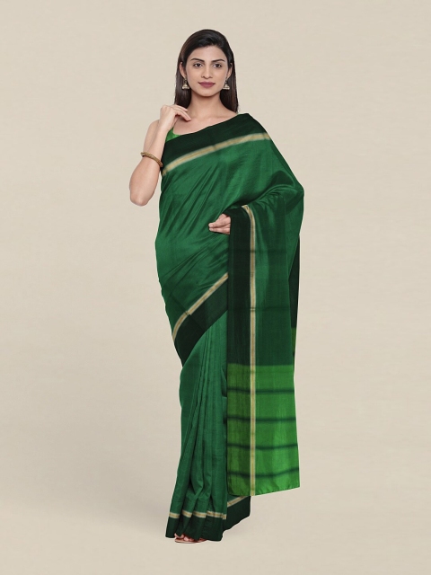 

Pothys Green & Gold-Toned Pure Cotton Saree