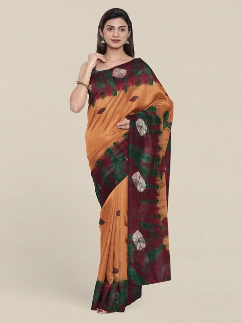 

Pothys Beige & White Batik Pure Cotton Saree