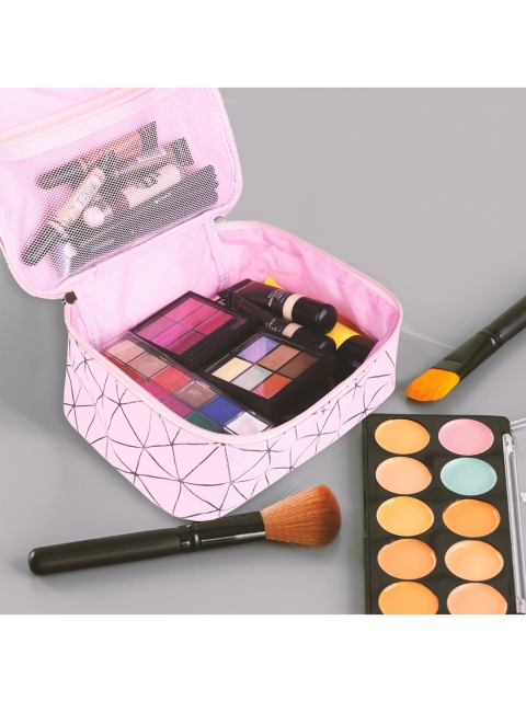 

NFI essentials Women Pink Printed Makeup Organiser