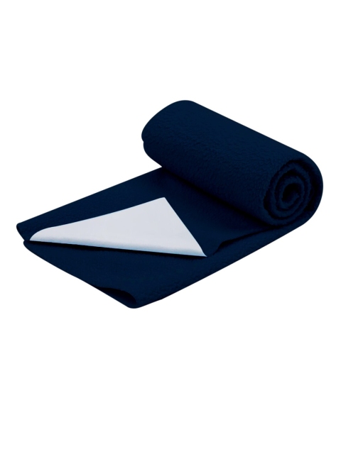 

Moms Home Infants Set Of 2 Solid Waterproof Protector Dry Sheet, Navy blue