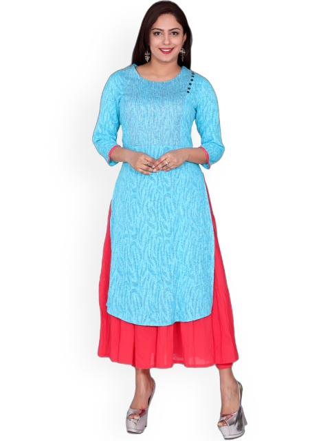

SUTI Women Turquoise Blue Kurta