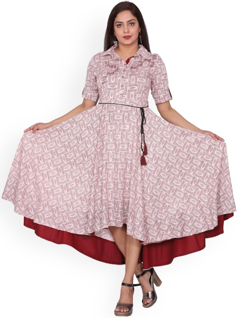 

SUTI Women Maroon Cotton Kurta