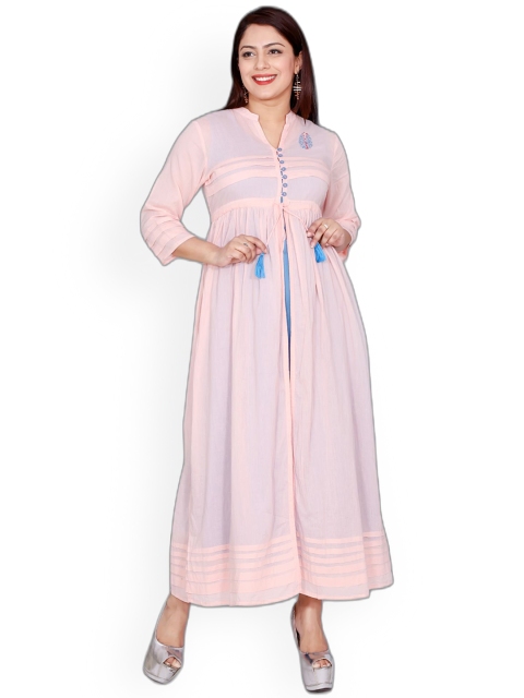 

SUTI Women Peach-Coloured Anarkali Kurta