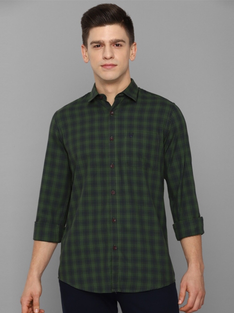 

Allen Solly Men Green Slim Fit Checked Casual Shirt