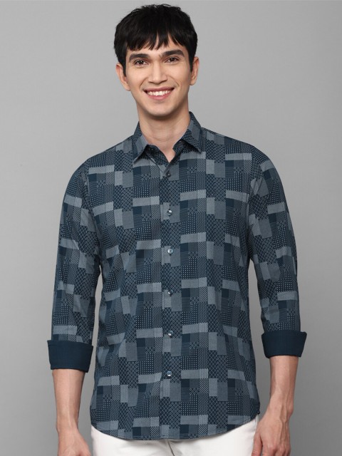 

Allen Solly Men Blue Slim Fit Printed Casual Shirt
